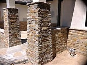 Stone Veneer: * Home / Foundations * Landscape Pillars / Islands